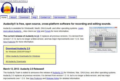 Audacity download mac version